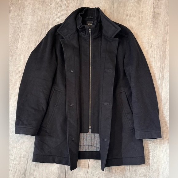 Hugo Boss Virgin Wool & Cashmere Relaxed Fit Coat - Picture 6 of 15